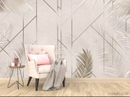 Фотообои Геометрия и пальмовые ветки - 4