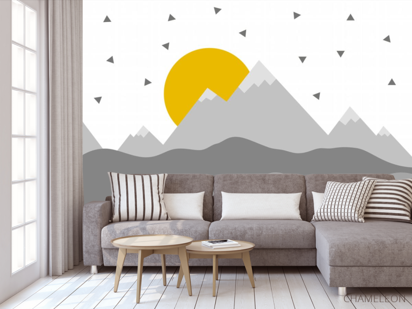 Фотообои Солнце в горах в детскую - 3