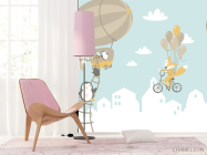 Фотошпалери Тваринки на повітряних кулях - 4