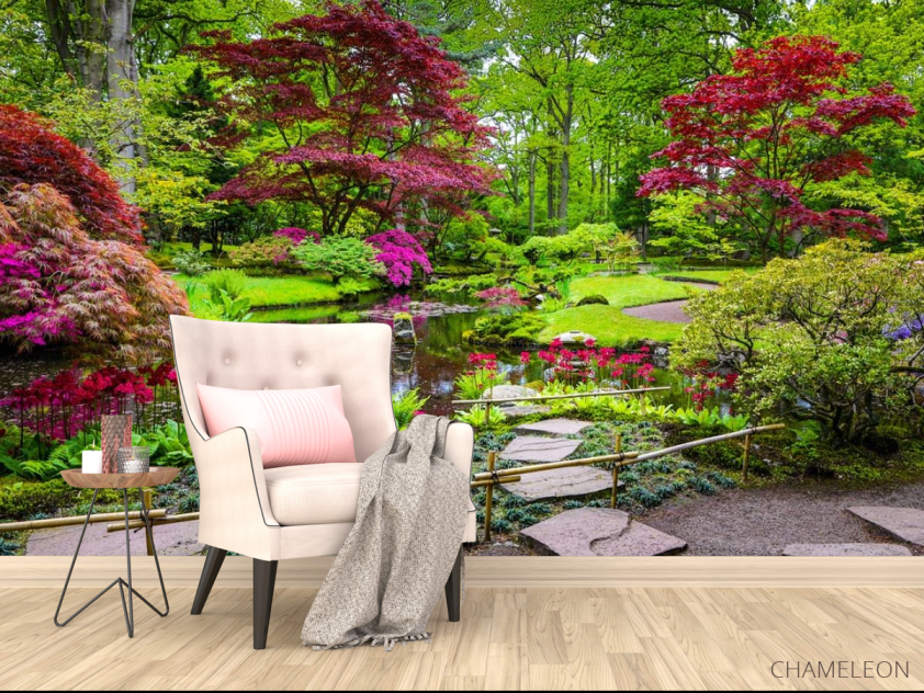 Фотообои цветение над водоёмом - 4