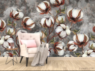 Фотообои Шерсть на фоне бетона - 4