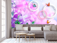 Фотообои Сирень и бабочки - 3