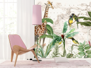 Фотошпалери Карта з жирафом - 4