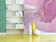 Фотошпалери рожевий флюїд арт - 3