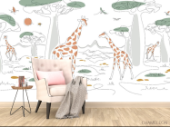 Фотообои Линейные жирафы - 4