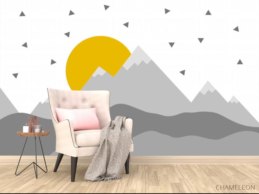 Фотообои Солнце в горах в детскую - 4