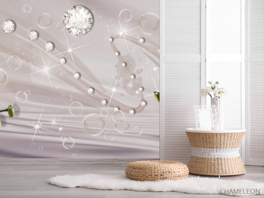 Фотошпалери білі орхідеї на тканини - 2