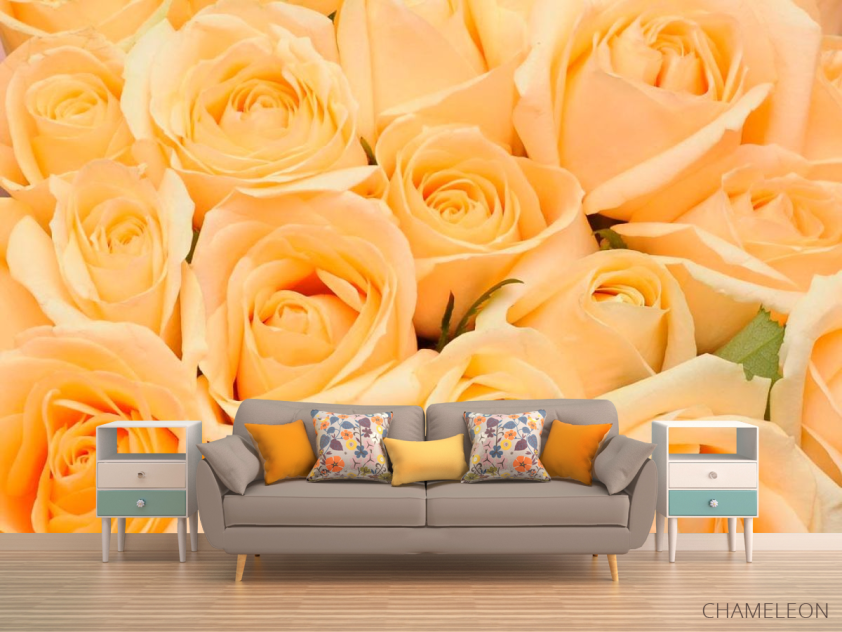 Фотообои Букет из кремовых роз - 1