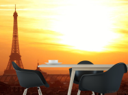 Фотошпалери захід в Парижі - 1