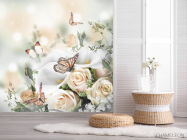 Фотообои Бабочки над розами - 2