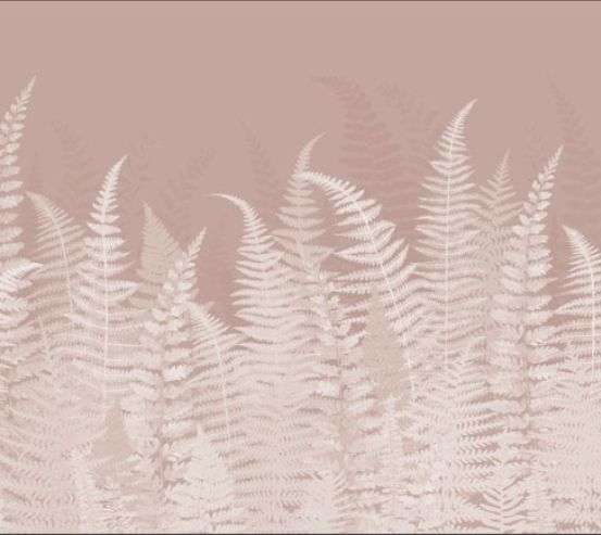Фотообои Листья папоротника розовые Фотообои Листья папоротника розовые 33295_2