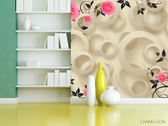 Фотошпалери Троянди і кола 3d - 3