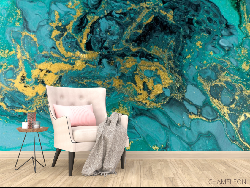 Фотообои Бирюзовый Fluid art - 4