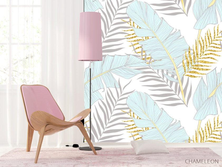 Фотошпалери пір'я з золотом - 4