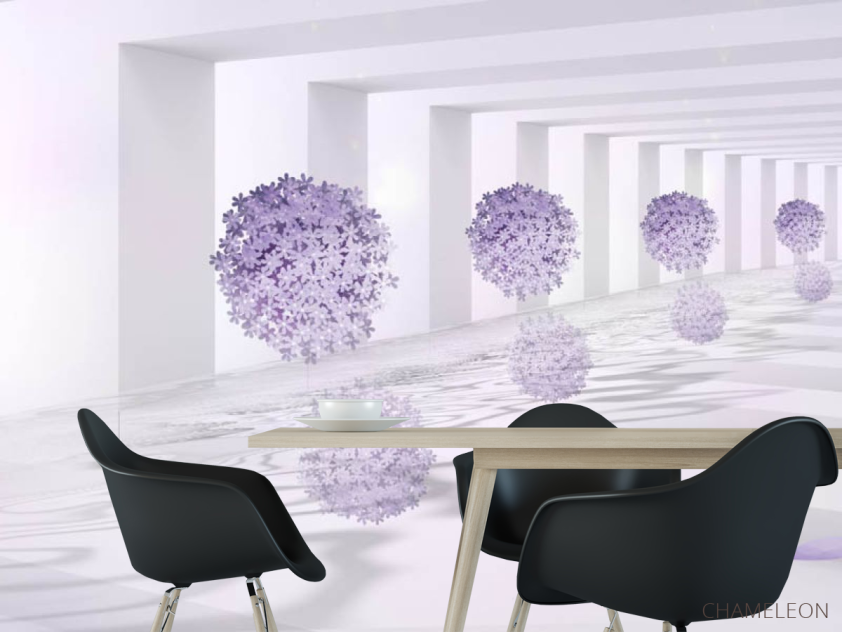 Фотошпалери кулі з квітів - 1