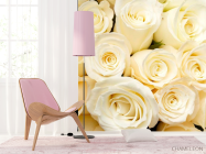 Фотошпалери Білосніжні троянди, букет - 4