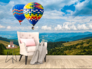 Фотообои воздушные шары в горах - 4
