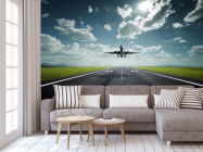 Фотообои самолет над взлетной полосой - 3