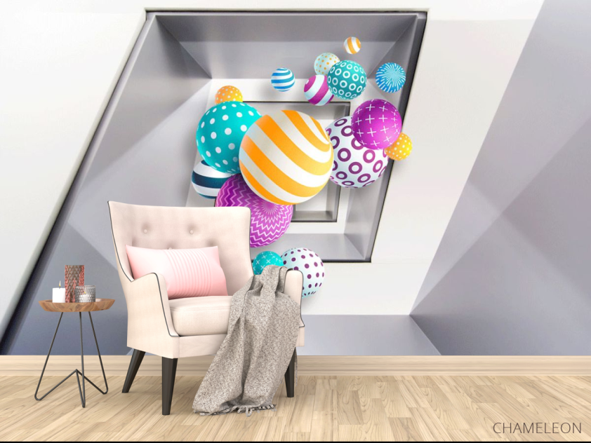 Фотообои Разноцветные шары 3д - 4