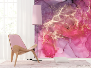 Фотошпалери яскравий рожевий Fluid art - 4
