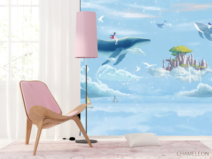 Фотошпалери синій кит - 4