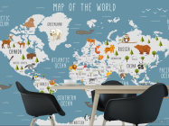 Фотошпалери Дитяча карта світу - 1