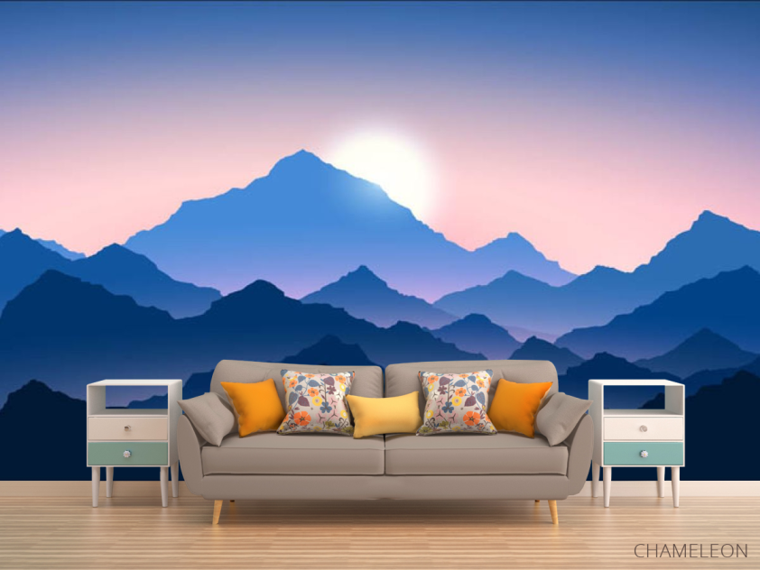 Фотообои горы в тумане - 1