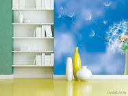 Фотошпалери Кульбаба на синьому тлі - 3