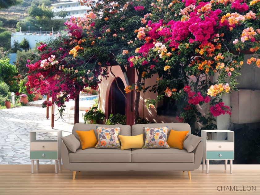 Фотообои цветочный дворик - 1