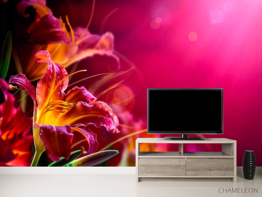 Фотообои Малиновые лилии - 2