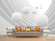 Фотообои Шары 3д в тонелле - 1