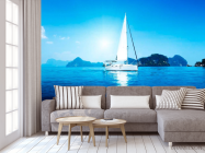 Фотообои Белая яхта - 3
