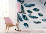 Фотошпалери Бірюзові пір'я - 4