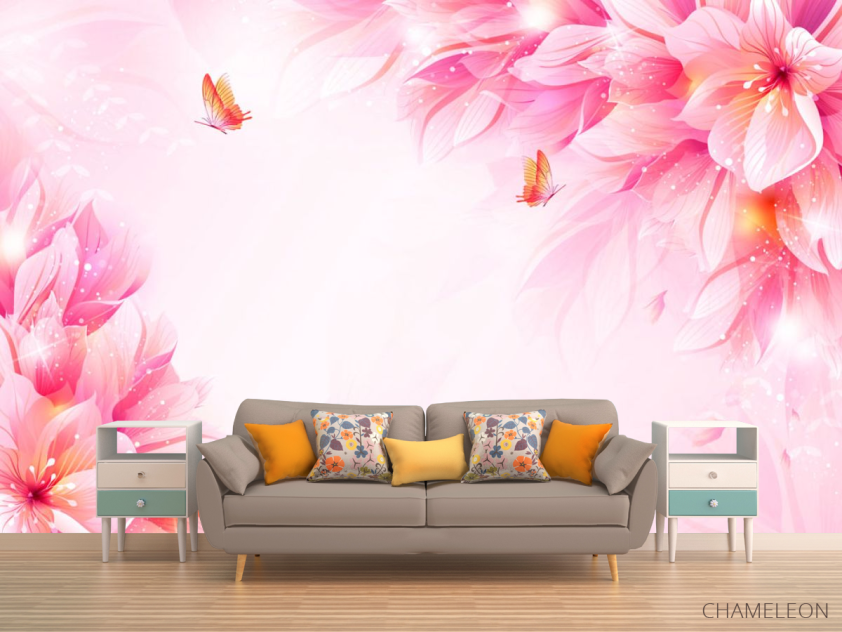 Фотообои Векторные цветы 3Д - 1