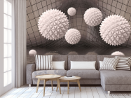 Фотообои Шары 3д на коричневом фоне - 3