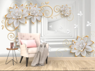 Фотообои 3d брошки и тоннель - 4