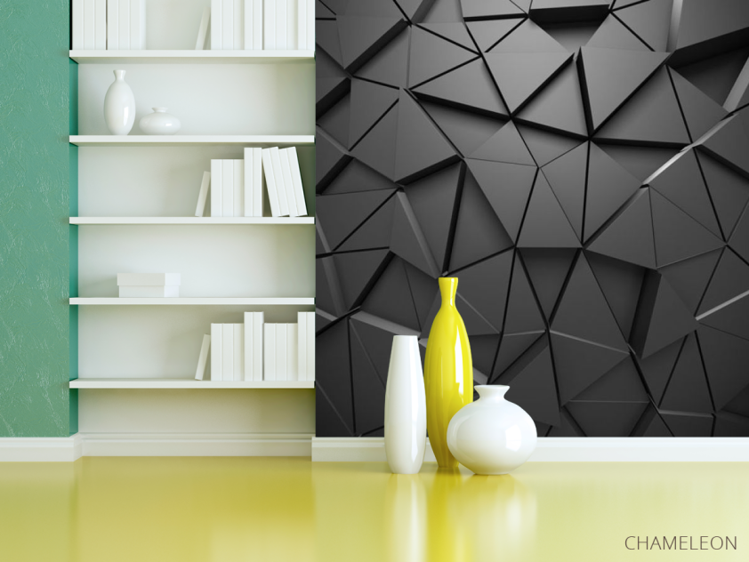 Фотообои Черная 3д стена - 3