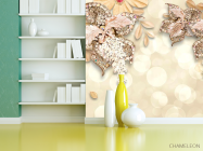 Фотошпалери 3d квіти і брошки - 3