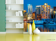 Фотошпалери Яхты, ночь, дома New York - 3