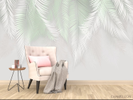 Фотообои фреска с листьями - 4