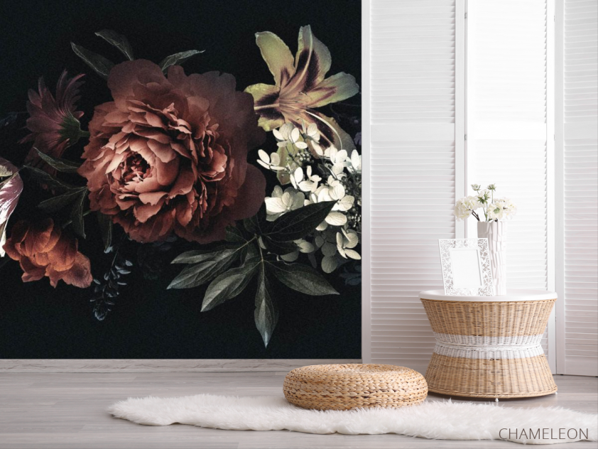 Фотошпалери Вінтажний темний букет - 2