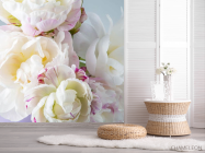 Фотошпалери півонії білі - 2