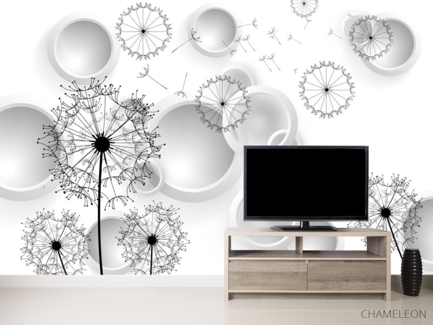 Фотообои Векторные 3д одуванчики - 2