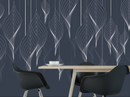 Фотошпалери білі спіральки на синьому - 1