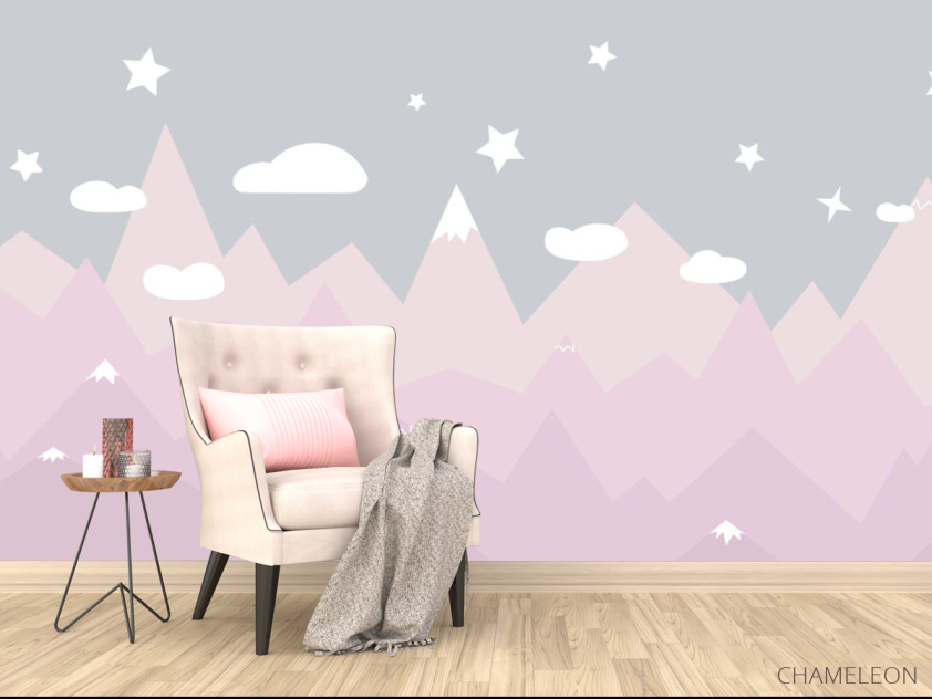 Фотообои Розовые горы - 4