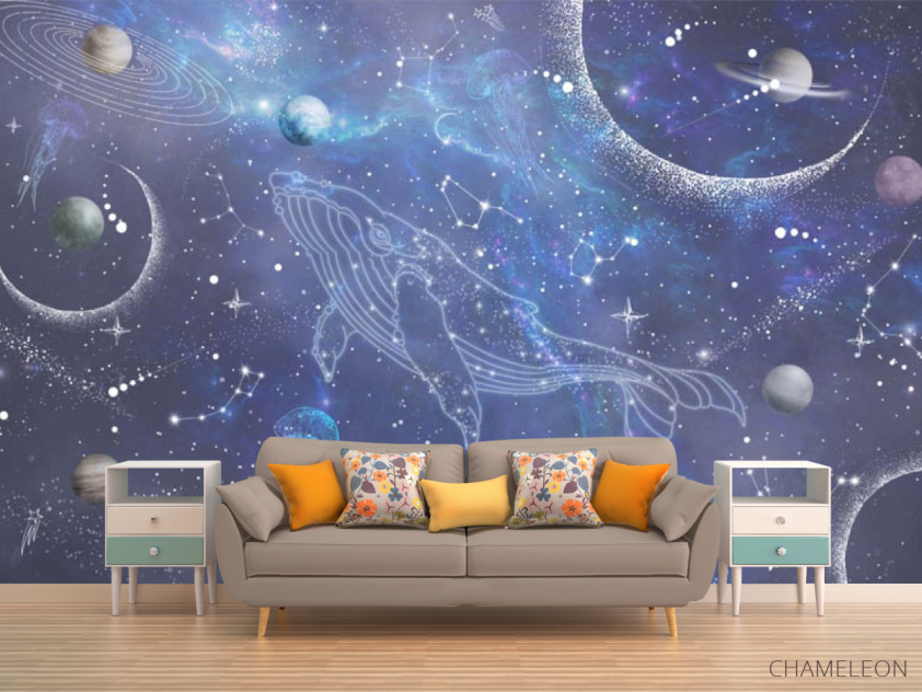 Фотообои Кит и звёдное небо - 1