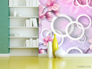 Фотошпалери Квіти і кола 3d - 3