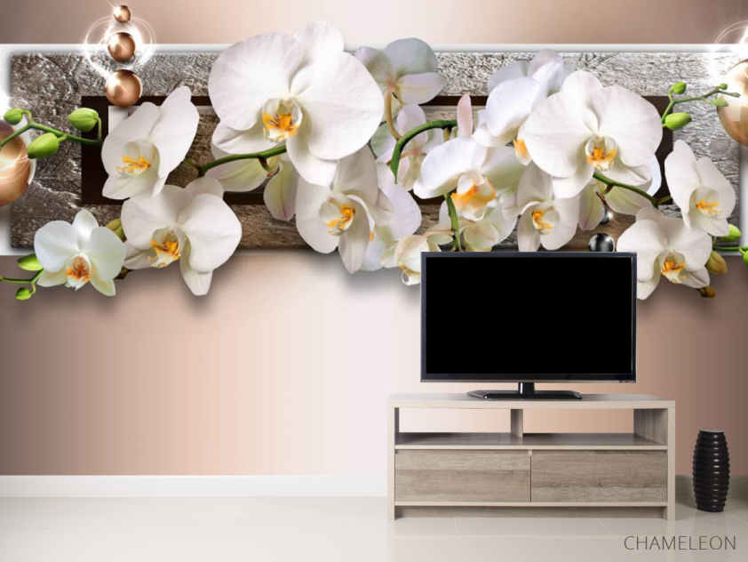 Фотообои 3д ветка орхидей - 2