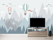 Фотообои Синие горы и шары - 2