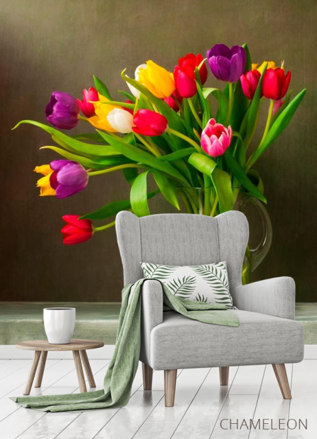 Фотообои Кувшин с тюльпанами - 3